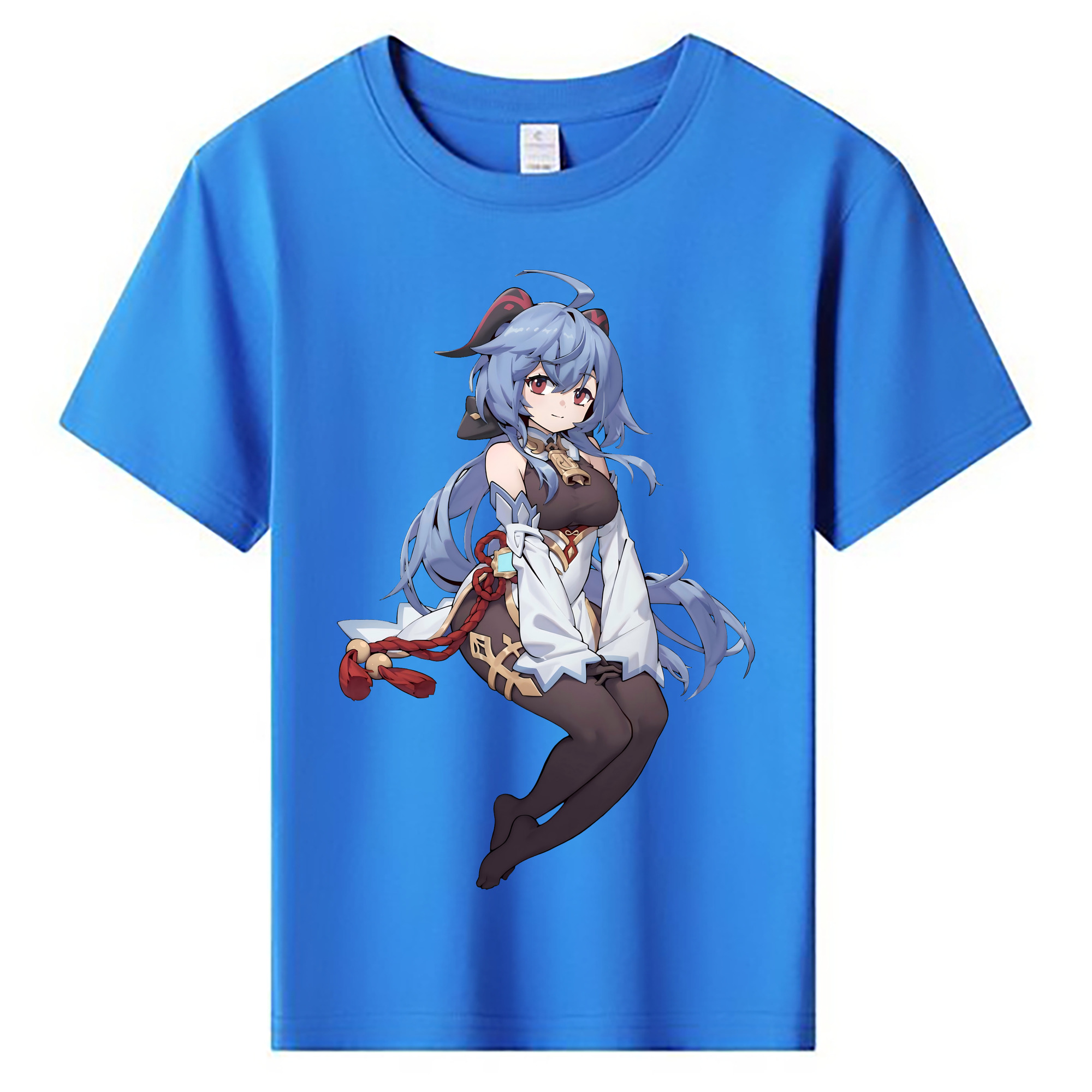 げんし神 甘雨 かんう genshin Ganyu 綿100％キッズTシャツ（フロントプリント）